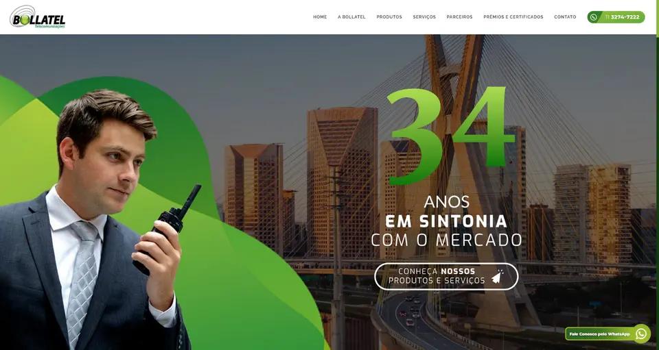 Captura do site da Bollatel